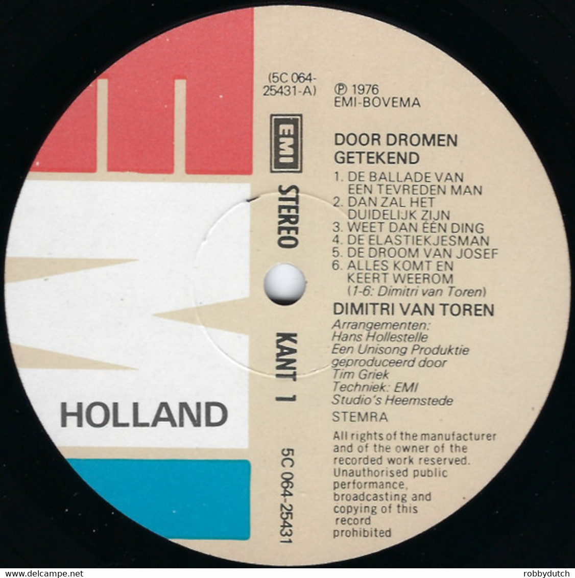 * LP *  DIMITRI VAN TOREN - DOOR DROMEN GETEKEND - Autres - Musique Néerlandaise