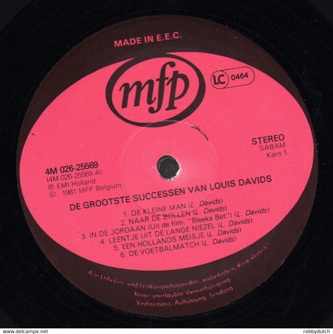* LP *  DE GROOTSTE SUCCESSEN VAN LOUIS DAVIDS (Belgie 1980 Mint!!) - Autres - Musique Néerlandaise