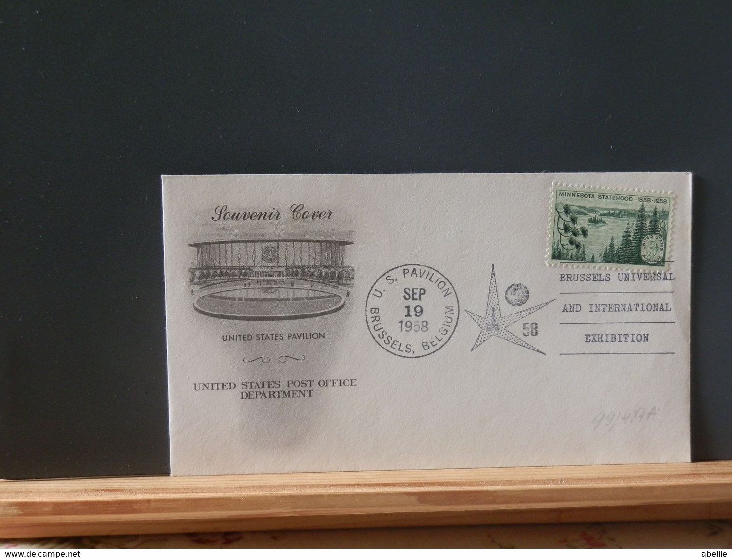 99/487A FDC USA 1958 - 1958 – Brussel (België)