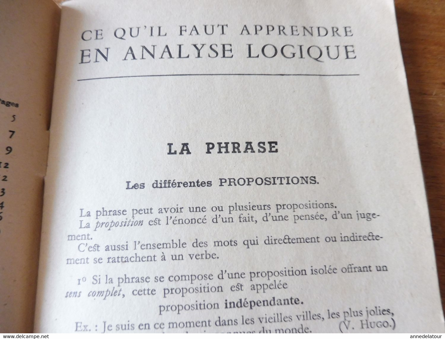 Année 1941  Ce qu'il faut apprendre ANALYSE LOGIQUE