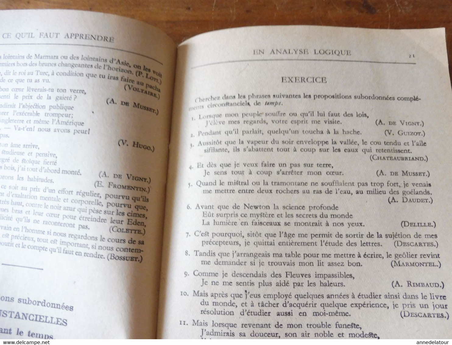 Année 1941  Ce qu'il faut apprendre ANALYSE LOGIQUE