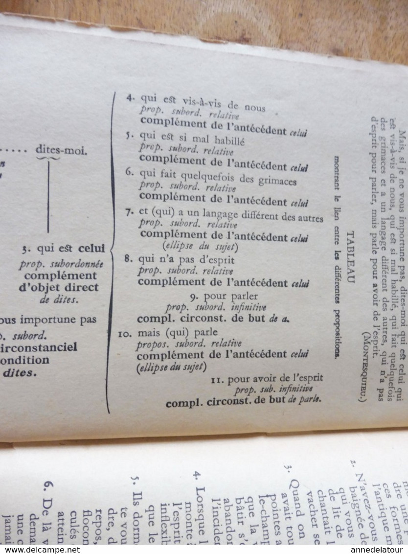 Année 1941  Ce qu'il faut apprendre ANALYSE LOGIQUE