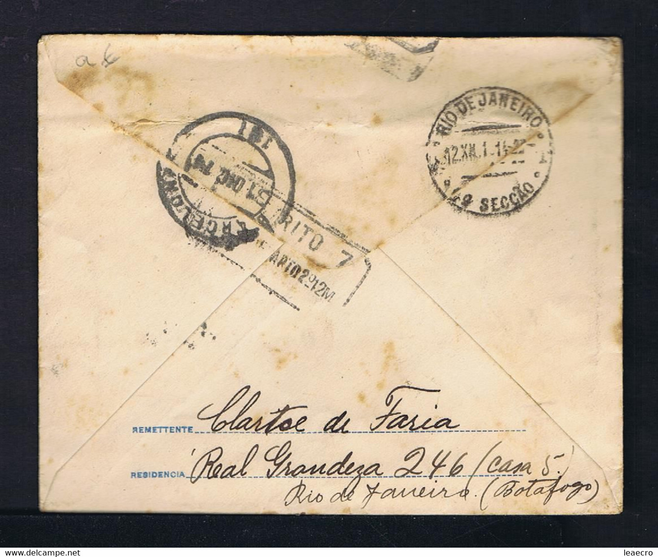 Gc6834 BRAZIL  Cover Postal Stationery Mailed 1914 SUC. Botafogo -RIO »Barcelona / Madrid - Autres & Non Classés