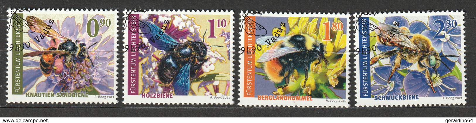 Liechtenstein 2022 Bienen Mi 2037 - 2040 Gestempelt - Used Stamps