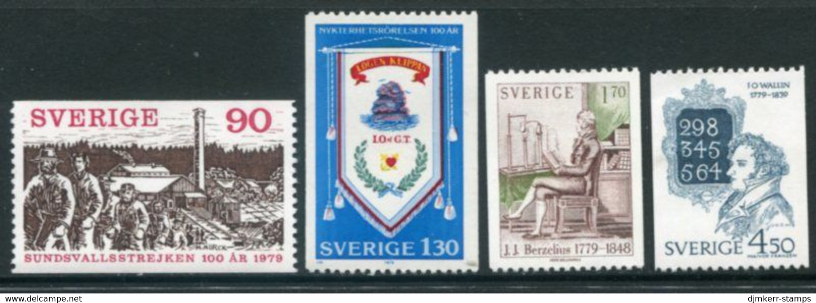 SWEDEN 1979 Anniversaries  MNH / **.  Michel 1071-74 - Unused Stamps