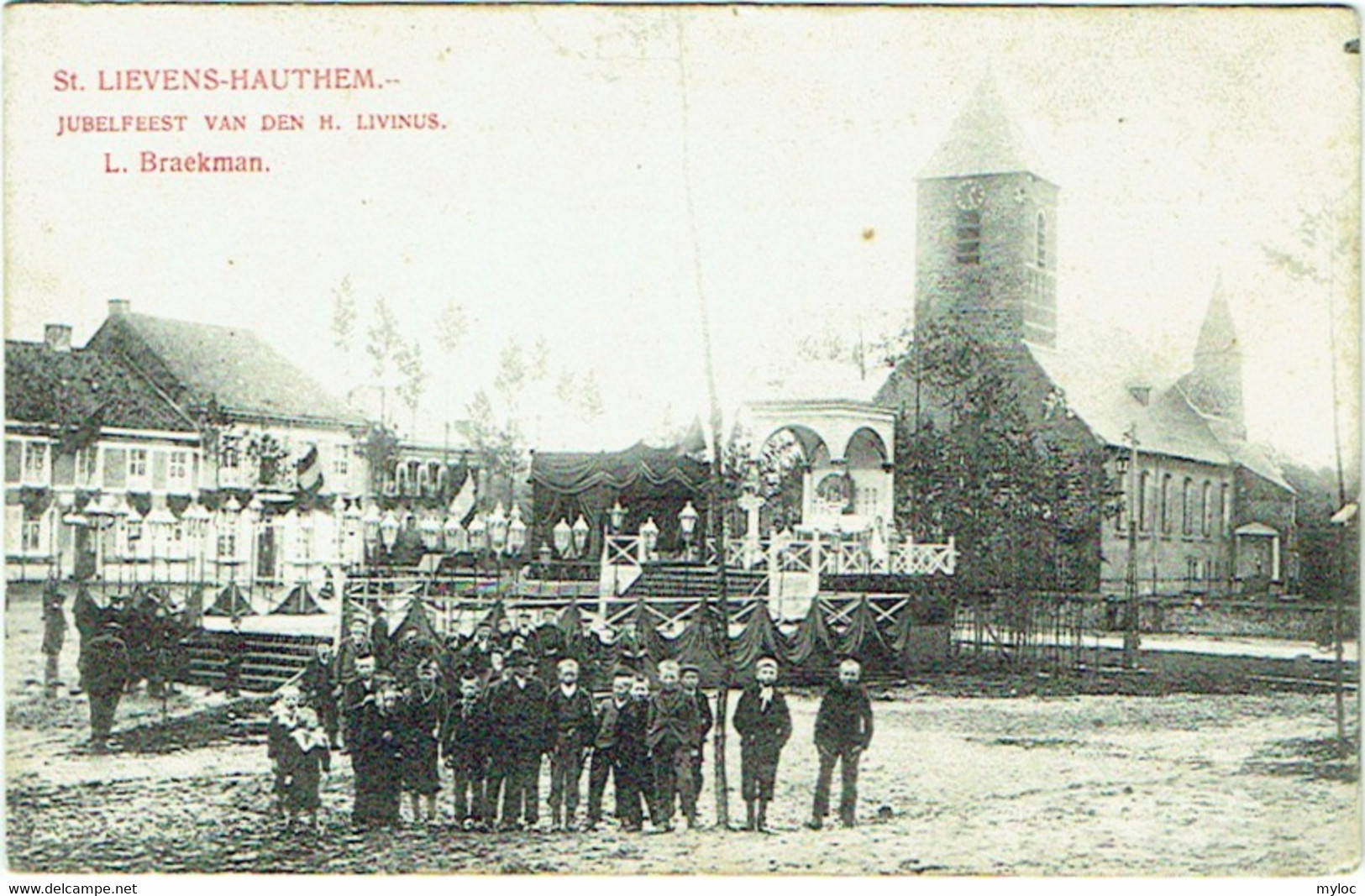 Sint Lievens-Houtem/Hauthem. Jubelfeest Van Den H. Livinius. L. Braekman. - Sint-Lievens-Houtem