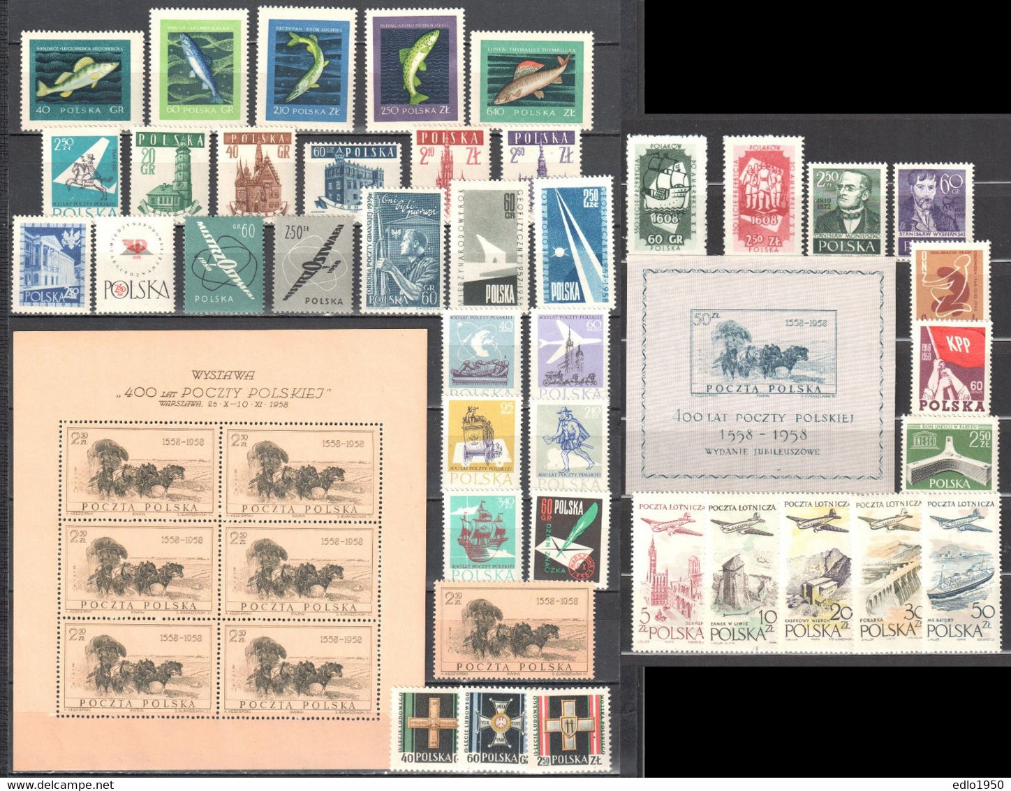 Poland 1958 - Complete Year Set - MNH(**) - Postfrisch - Volledige Jaargang