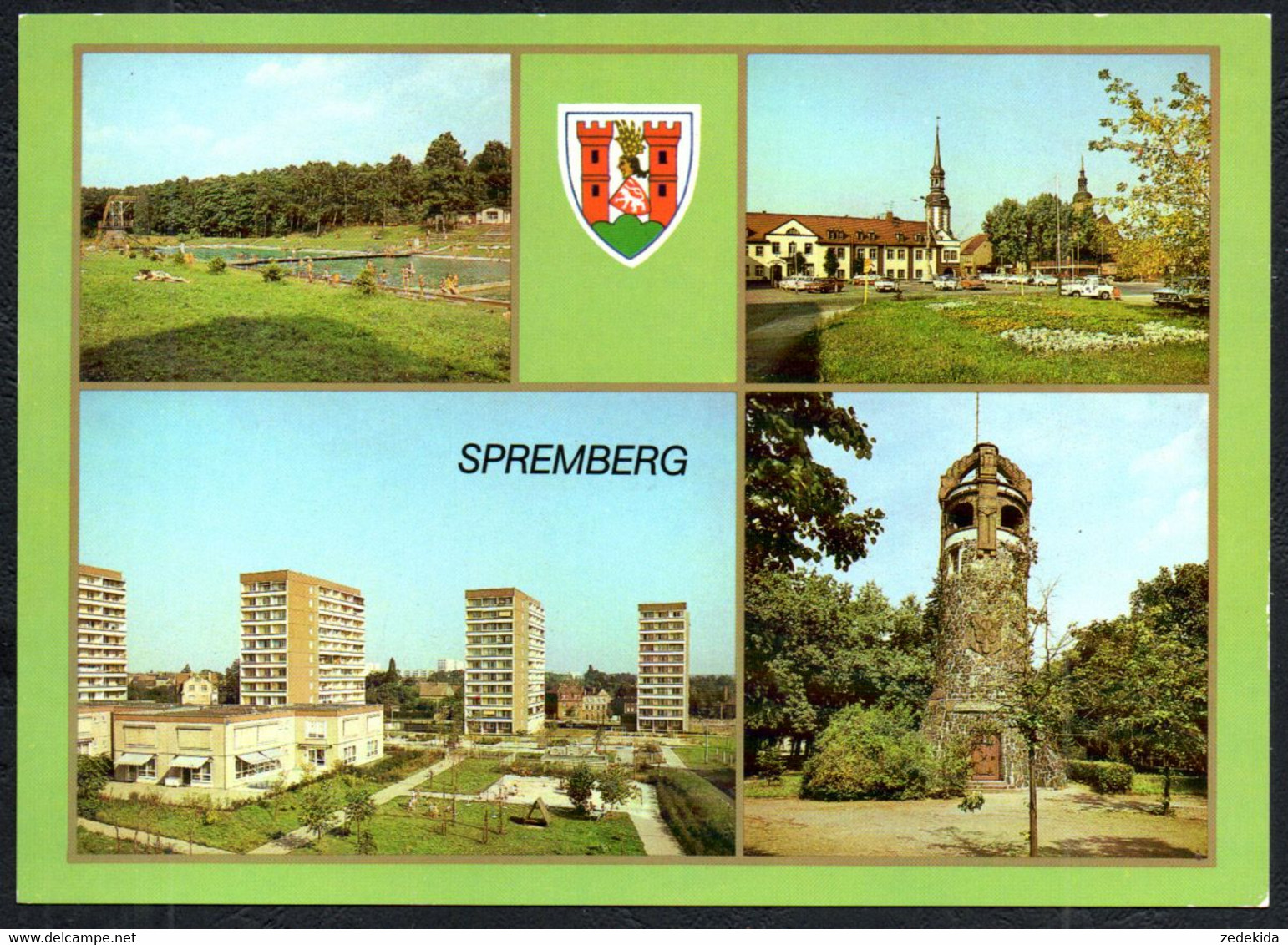 F8488 - TOP Spremberg - Neubauten Großplatte DDR Architektur Georgenbergturm - Bild Und Heimat Reichenbach - Spremberg