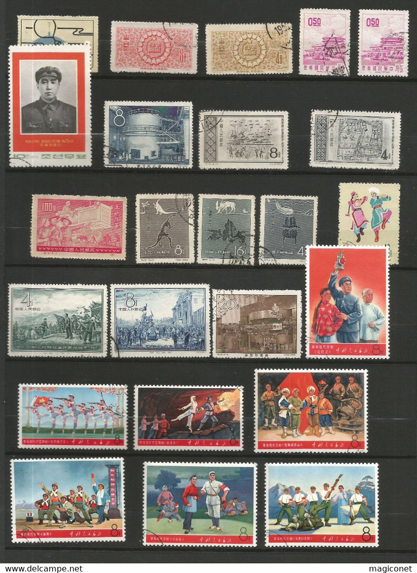 Lot De Chine - Timbres Oblitérés Sur  6 Pages - Usados