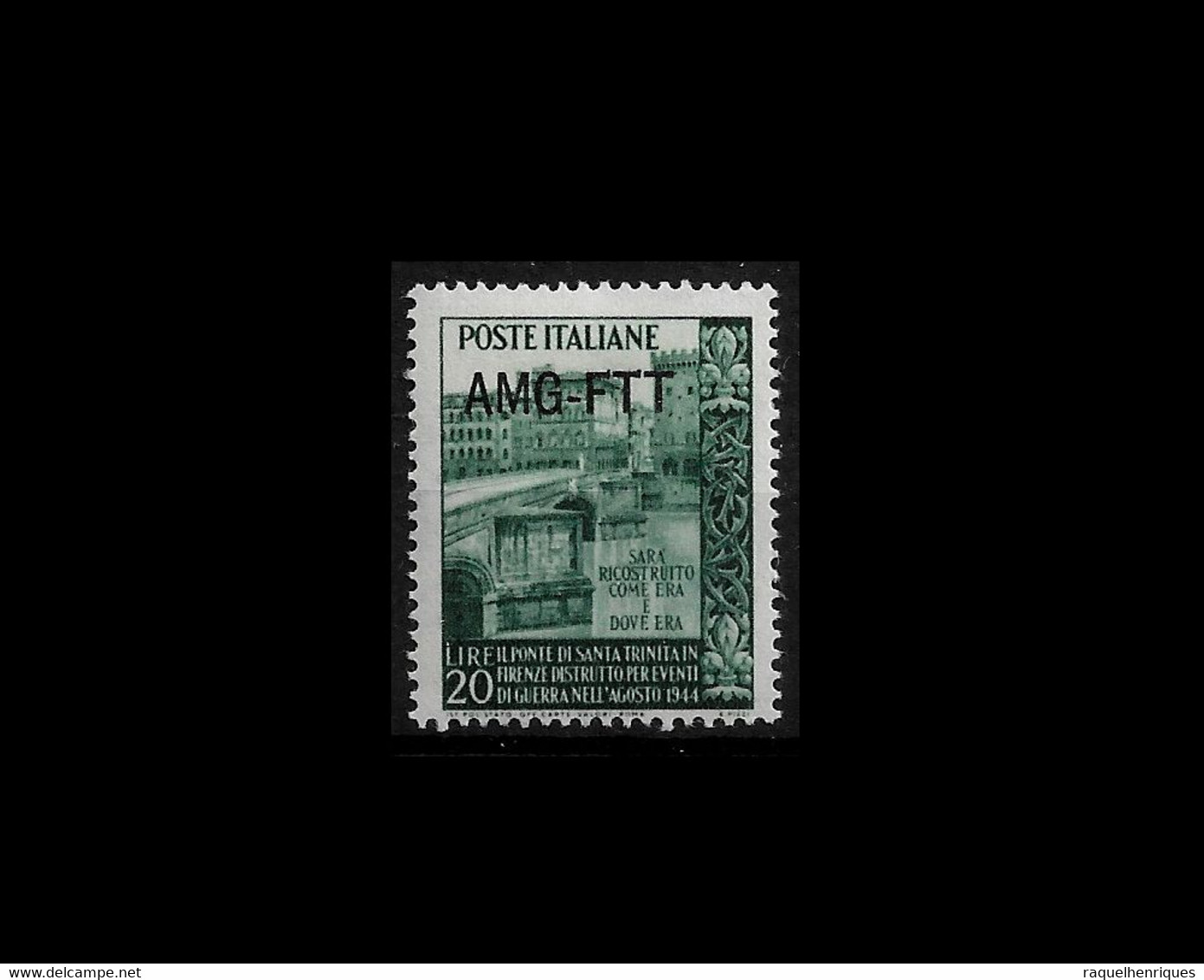 ITALY STAMP - TRIESTE ZONE A - 1949 Reconstruction Of The Holy Trinity Bridge - AMG FTT MH (BA5#60) - Ägäis (Aut. Reg.)