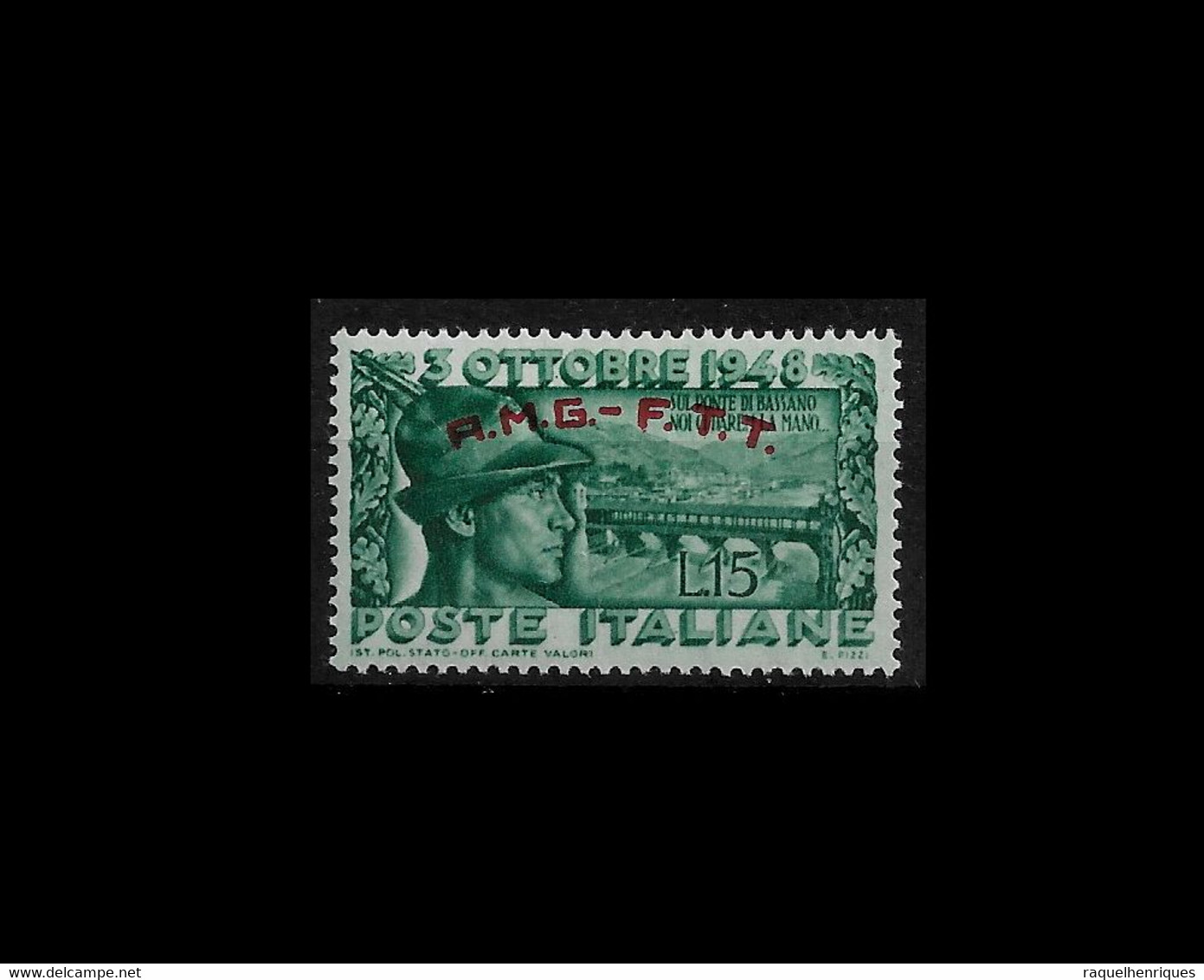 ITALY STAMP - TRIESTE ZONE A - 1948 Re-opening Of Bridge Of Bassano - AMG FTT MH (BA5#61) - Egeo (Adm. Autónoma)