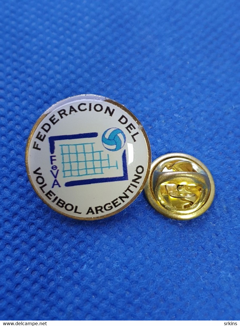 Official Badge Pin Argentina Volleyball Federation Association - Volleybal