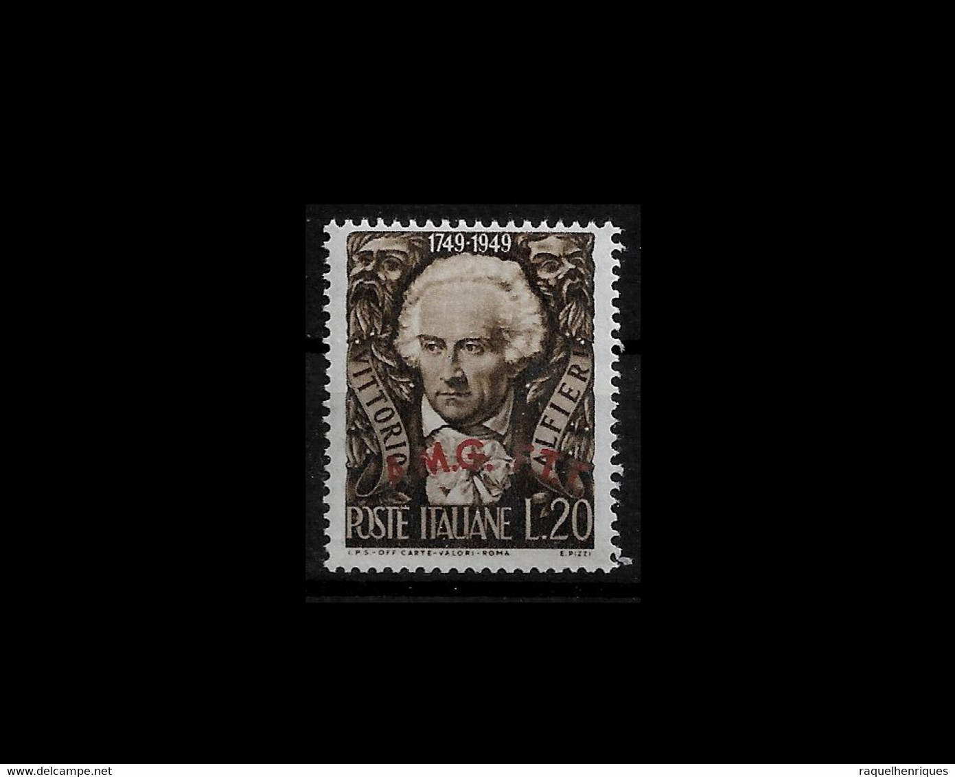 ITALY STAMP - TRIESTE ZONE A - 1949 The 200th An.Birth Of Alfierii - AMG FTT MH (BA5#63) - Egeo (Amministrazione Autonoma)