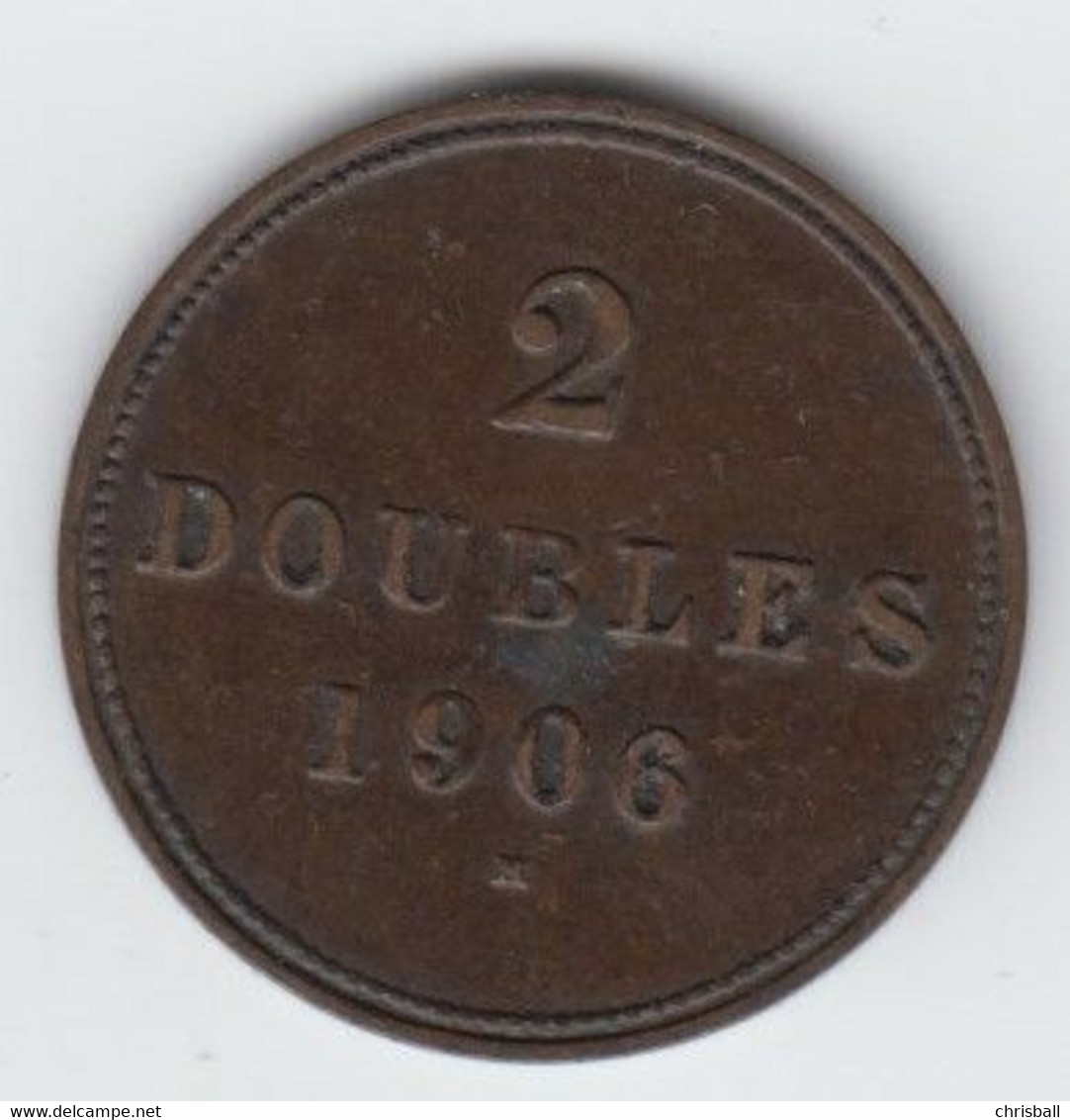 Guernsey Coin 2 Double 1906 - Coins - Guernsey