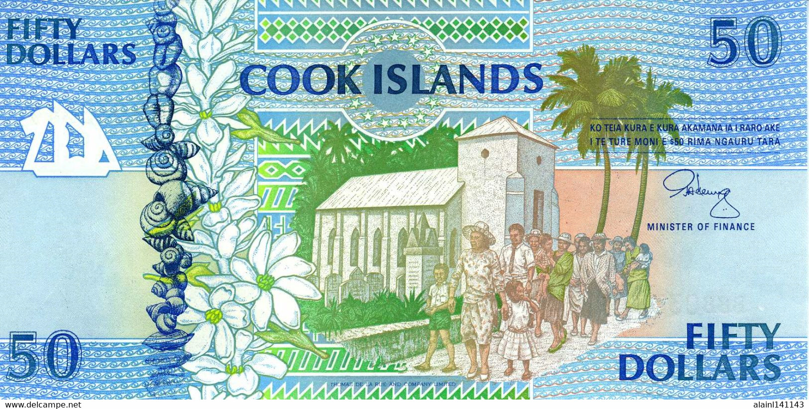 ÎLES COOK Government Of The Cook Islands 50 Dollars (1992) Série BBB 033044 Northern Group  P.010a - UNC - Altri – Oceania