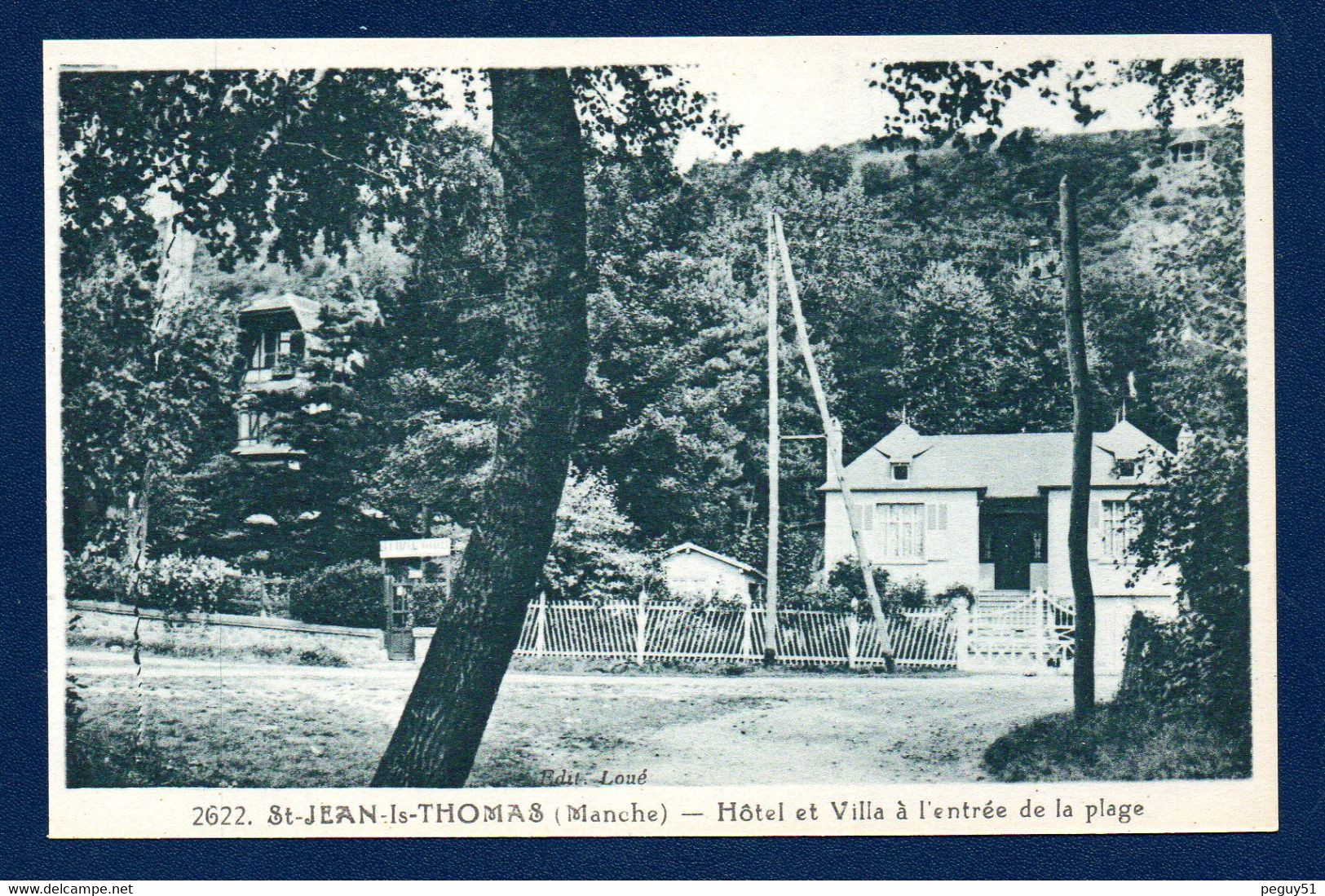 50. Saint-Jean-le-Thomas( Environs De Granville). Hôtel Et Villa à L'entrée De La Plage. - Granville