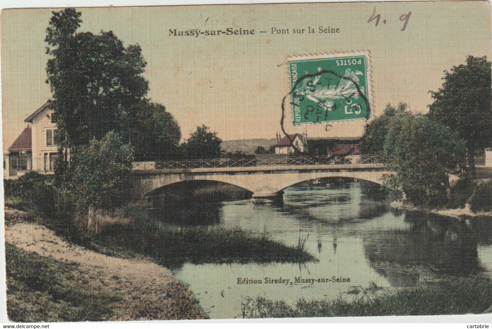 Dépt 10 - MUSSY-SUR-SEINE - Pont Sur La Seine - (couleur Toilée) - Mussy-sur-Seine