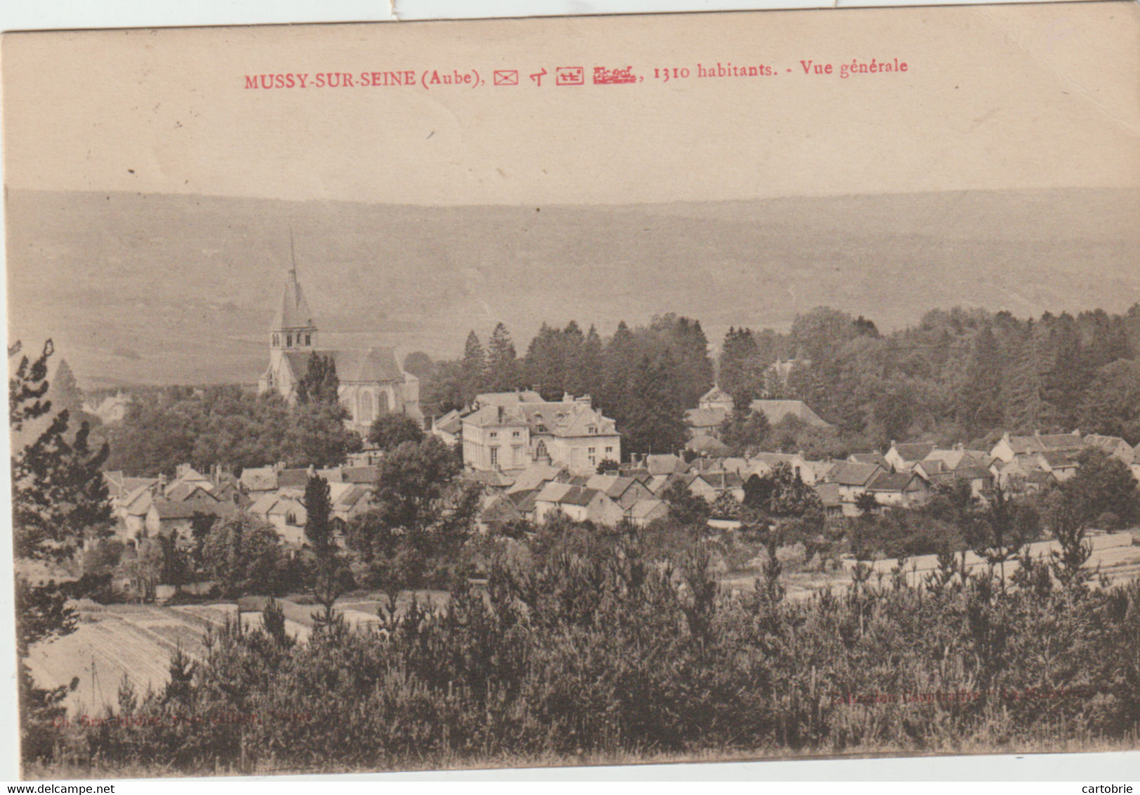 Dépt 10 - MUSSY-SUR-SEINE (1.310 Hab.) - Vue Générale - Mussy-sur-Seine