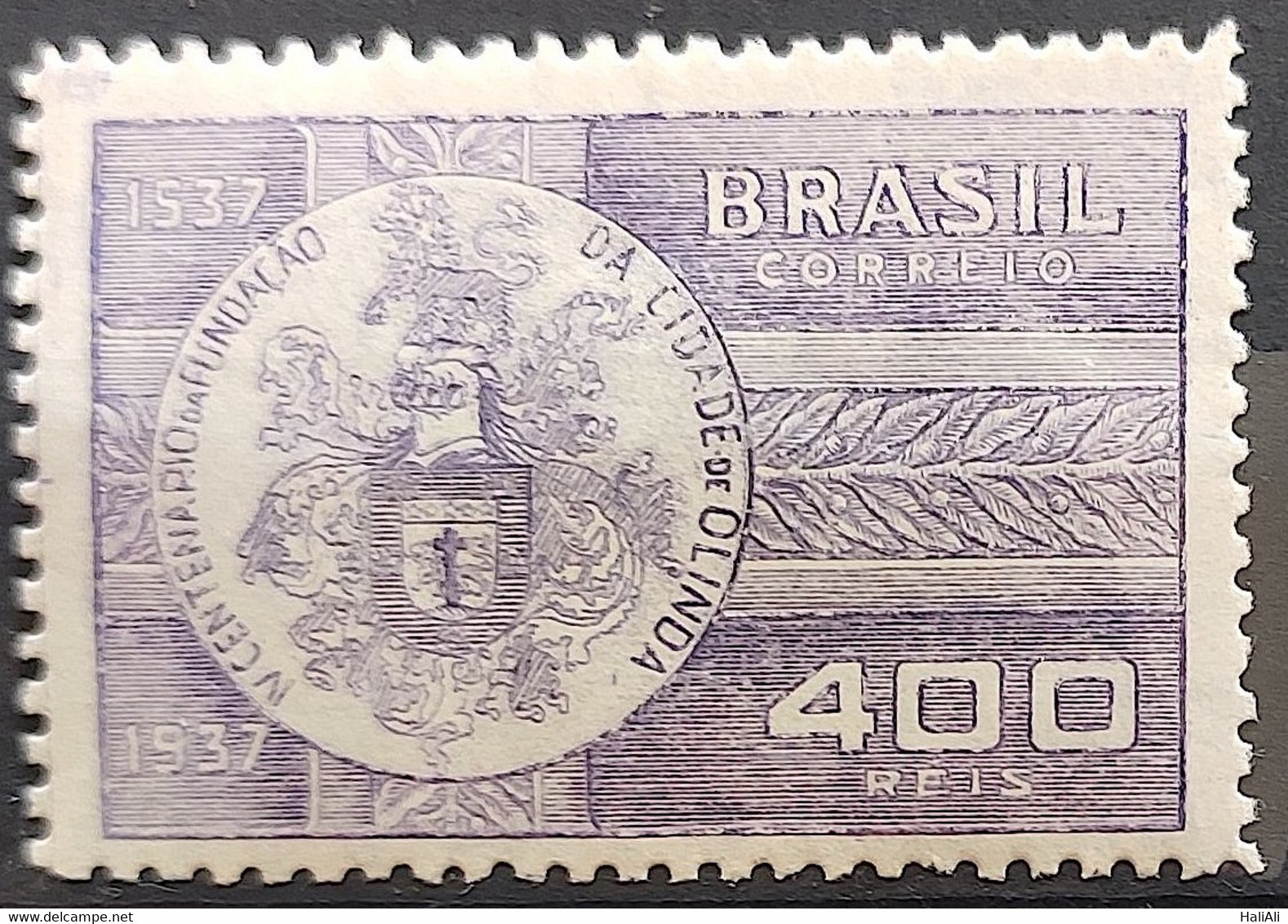 C 128 Brazil Stamp Centenary Olinda Pernambuco Coat Of Arms 1938 - Altri & Non Classificati