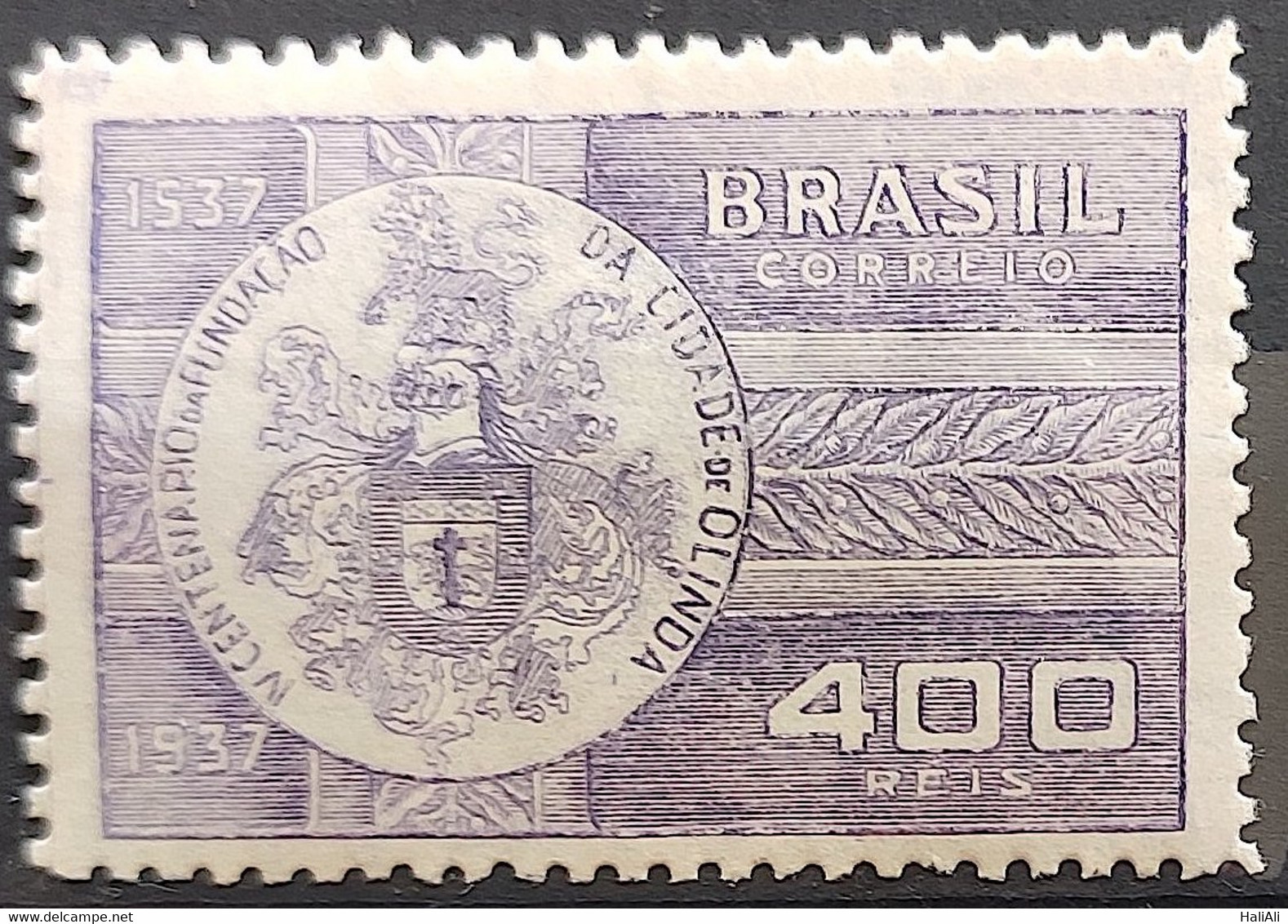 C 128 Brazil Stamp Centenary Olinda Pernambuco Coat Of Arms 1938 - Otros & Sin Clasificación