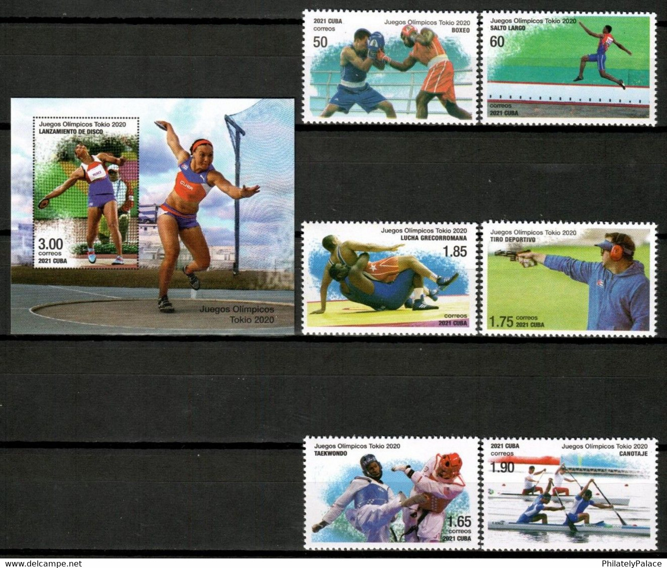 CUBA 2020 *** Tokyo Olympics 2021 Olympic Games Boxing, Wrestling, Shooting, Canoeing, Taekendo MNH (**) Limited Edition - Neufs