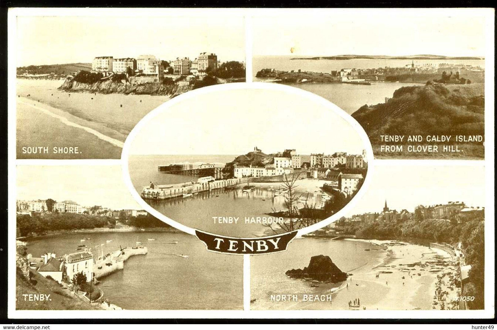 Tenby  South Shore North Beach Caldy Island From Clover Hill Valentine - Pembrokeshire