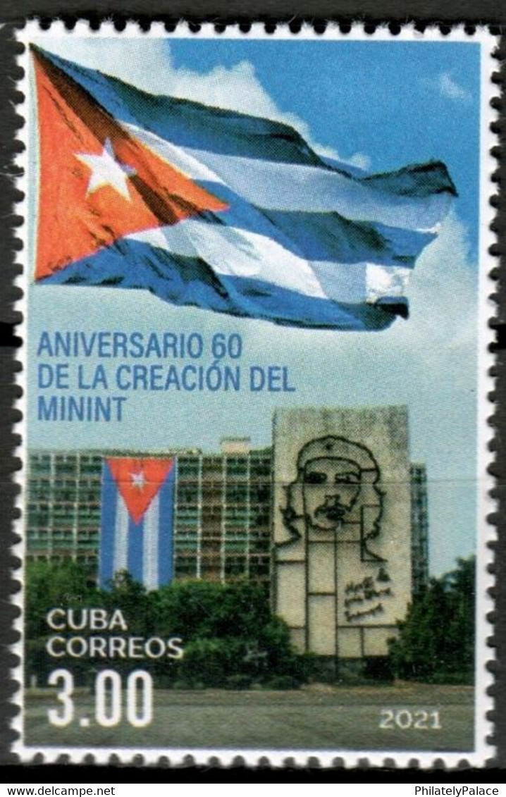 CUBA 2021 *** Che Guevara Department Of The Interior Flag MNH (**) Limited Edition - Ungebraucht