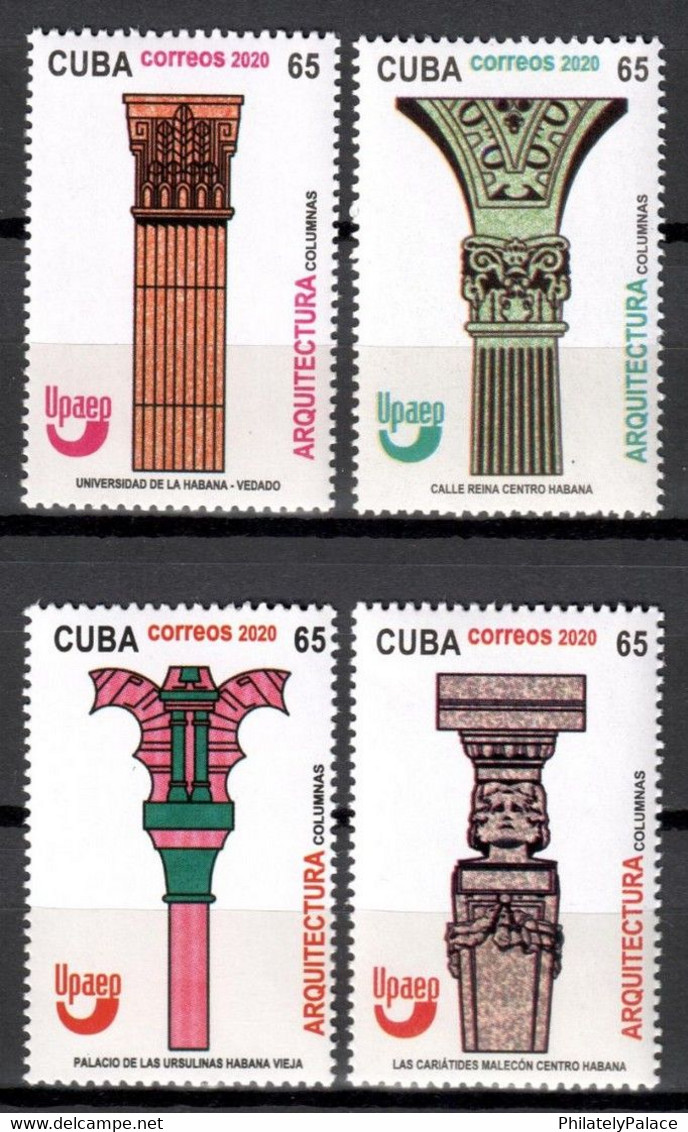 CUBA 2020 ***  Architecture UPAEP Pillars 4v Stamps MNH (**) Limited Edition - Nuevos