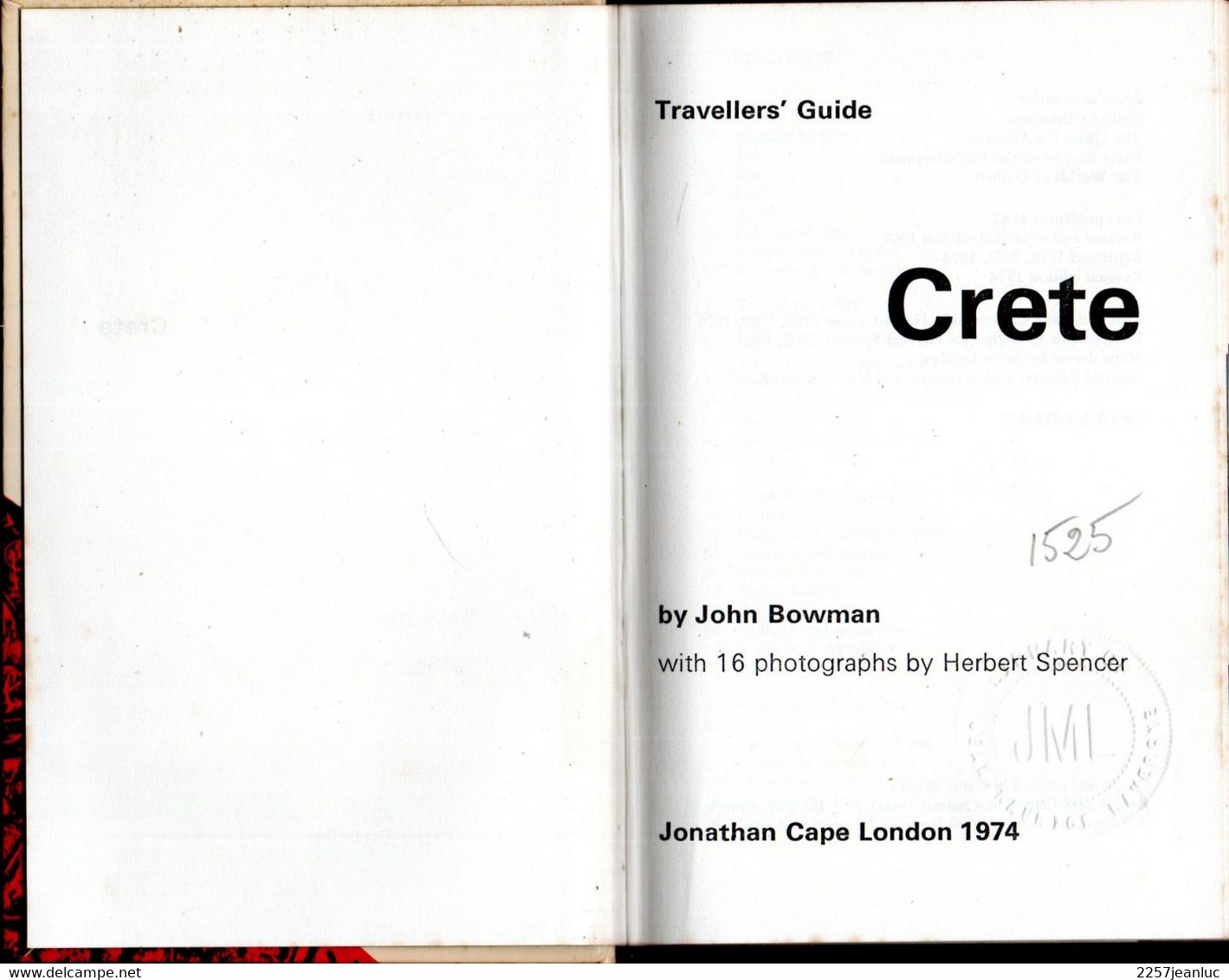 Tbe Travellers . Guide To * Crete * John Bowman  1974 - Cultura