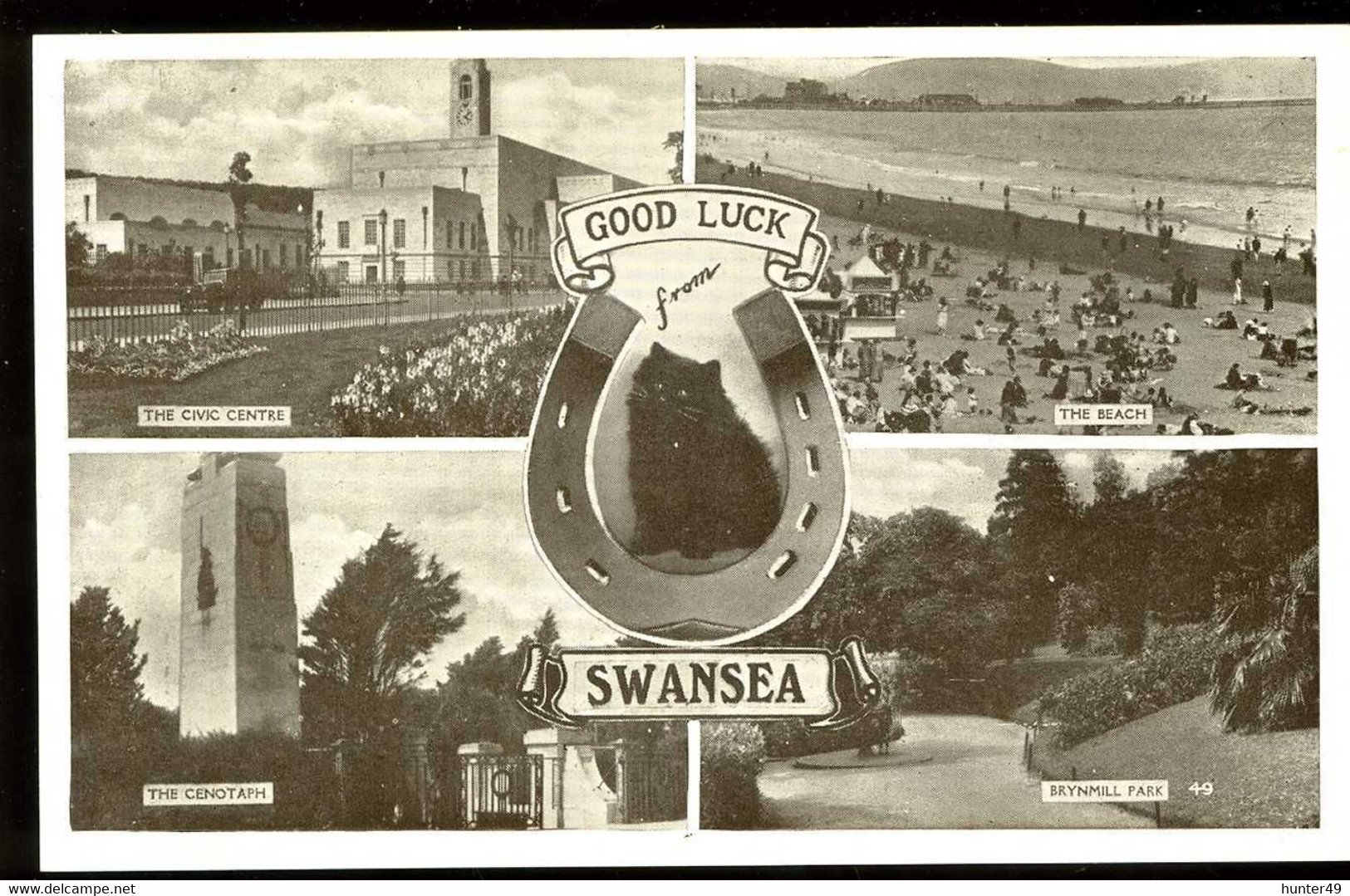 Swansea Good Luck Civic Centre Beach Cenotaph Brynmill Park - Contea Sconosciuta