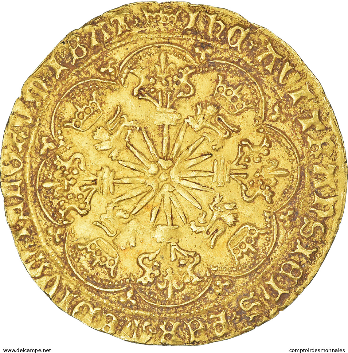 Monnaie, Grande-Bretagne, Edward IV, Noble D'or à La Rose, 1464-1470, Londres - 1066-1485 : Late Middle-Age