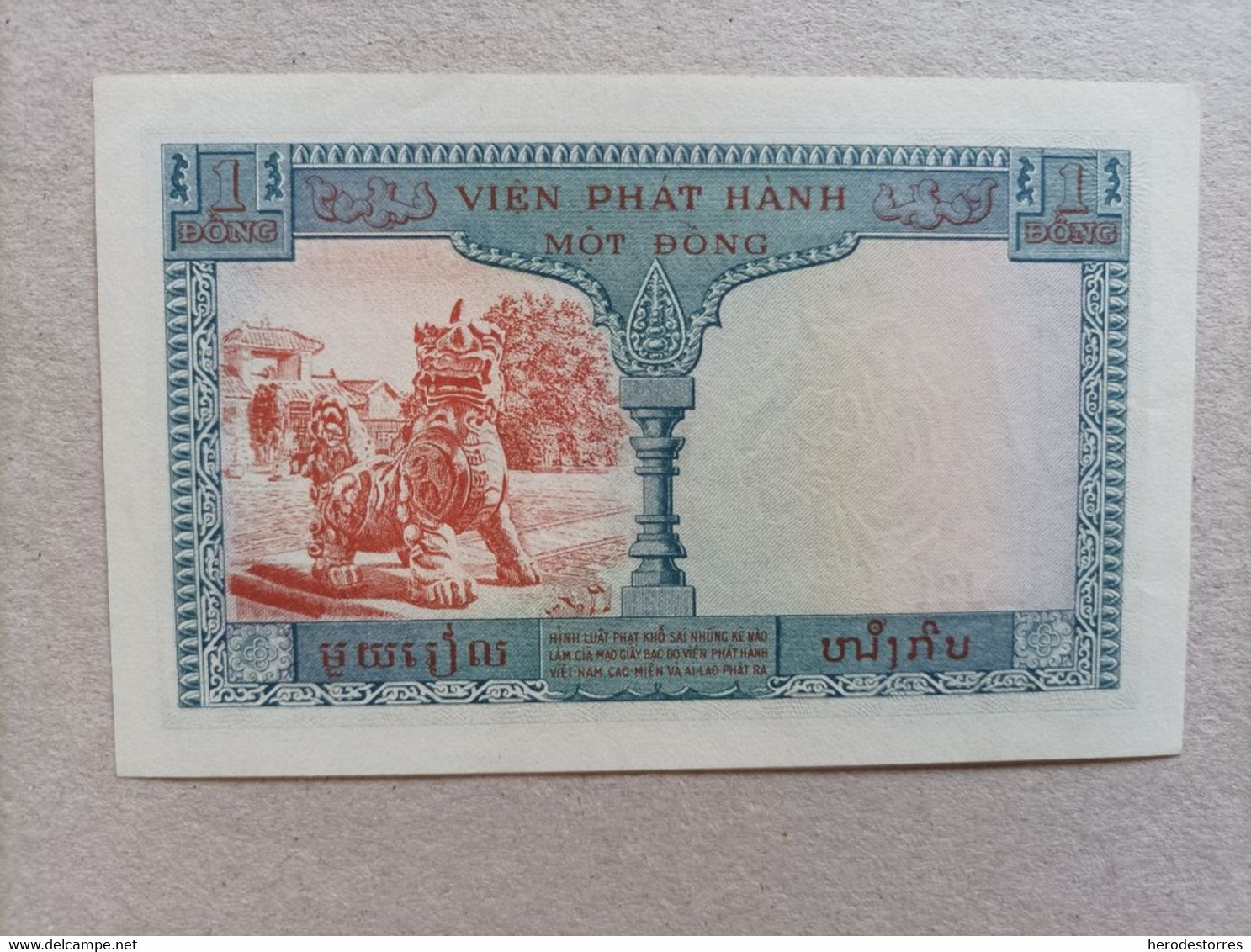 Billete De FRENCH INDO-CHINA De 1 Piastre, Año 1954, UNC - Indocina