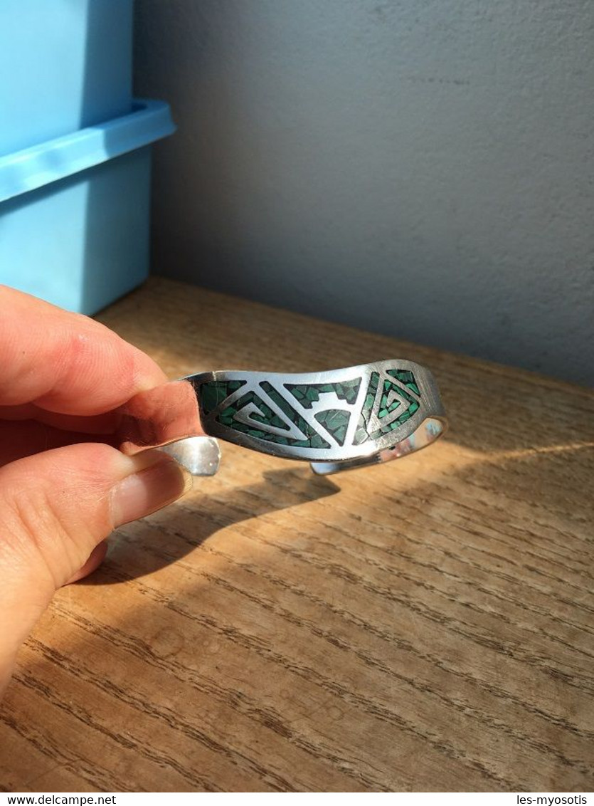 BRACELET DEMI JONC EN ARGENT MASSIF (MEXICO 925)