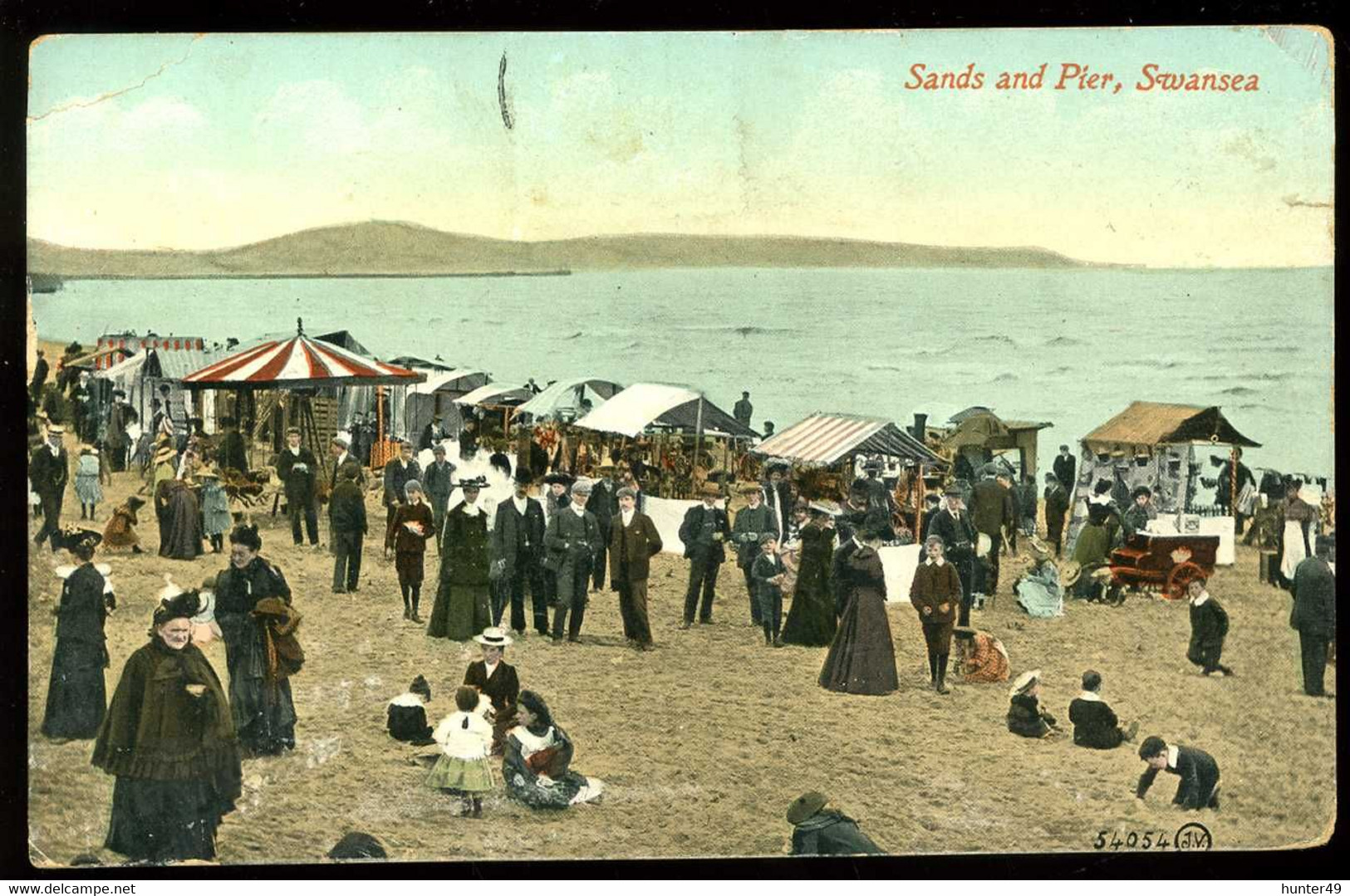 Swansea Sands And Pier 1911 Valentine - Unknown County