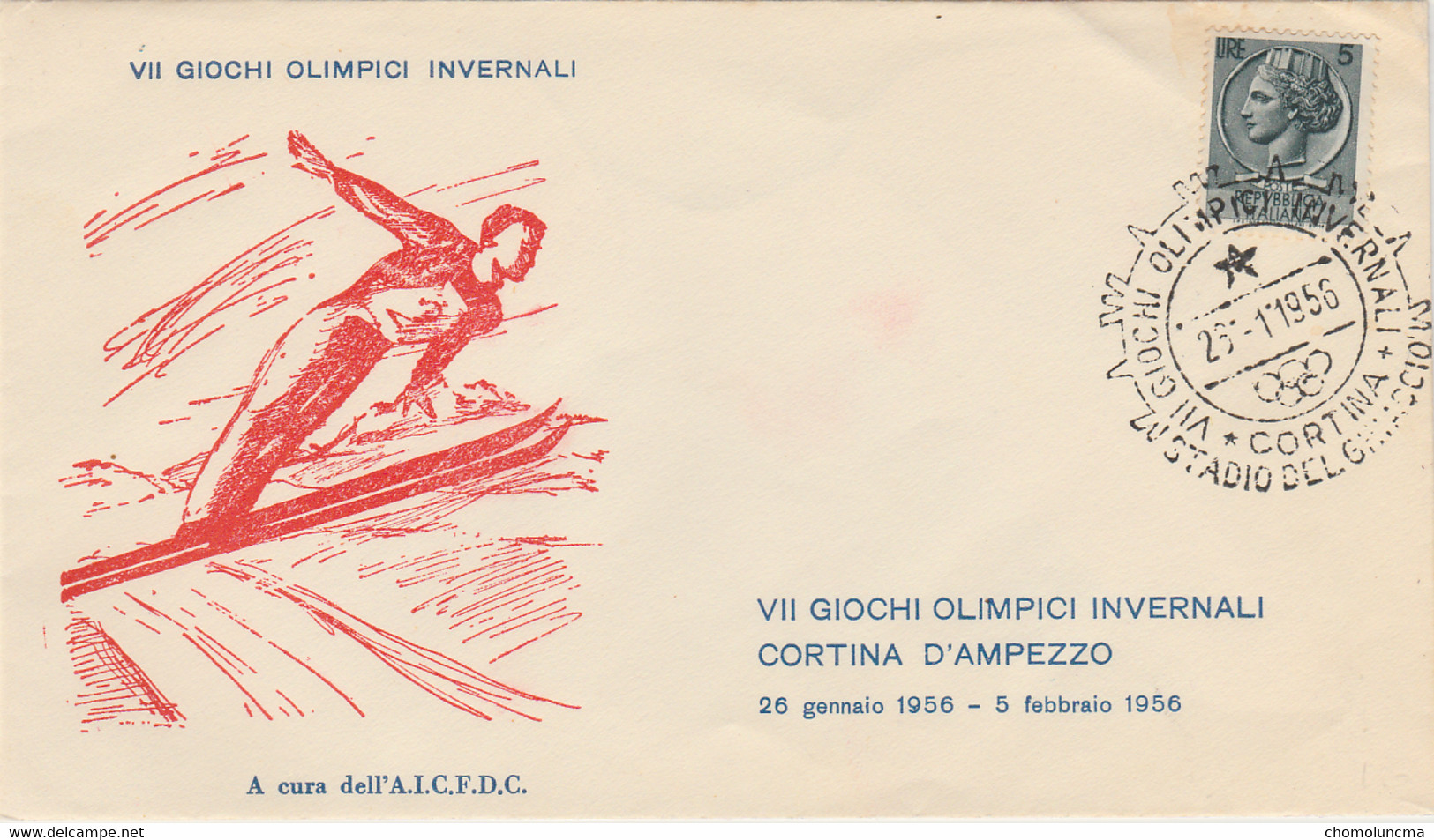 Cortina D'Ampezzo1956 Jeux Olympiues D'hiver  Winter Olympic Games Olympics Nordic Combined Combiné Nordique - Invierno 1956: Cortina D'Ampezzo