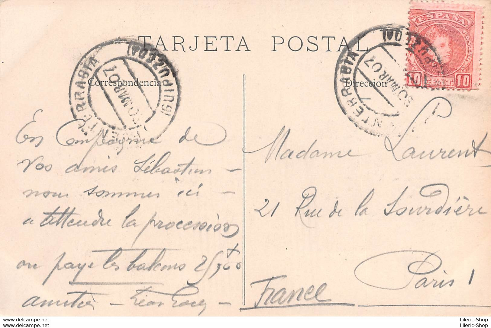 ►ESPAÑA◄►FUENTERRABIA►CPA◄►1907►PUERTA PRINCIPAL►EDI. ND FOT No 5 - Guipúzcoa (San Sebastián)