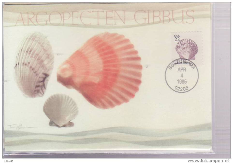 ETATS UNIS CARTE MAXIMUM NUM.YVERT 1582  FAUNE COQUILLAGE - Cartoline Maximum