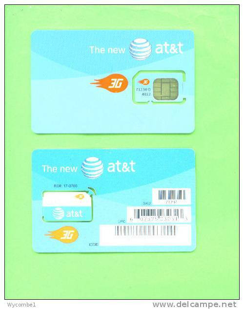 USA - Mint/Unused SIM Chip Phonecard/at&t - [2] Chip Cards