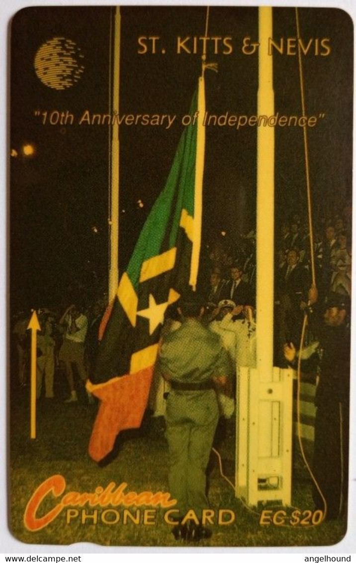St. Kitts And Nevis Cable And Wireless 7CSKA EC$20 " 10th Anniversary Of Independence " - Saint Kitts & Nevis