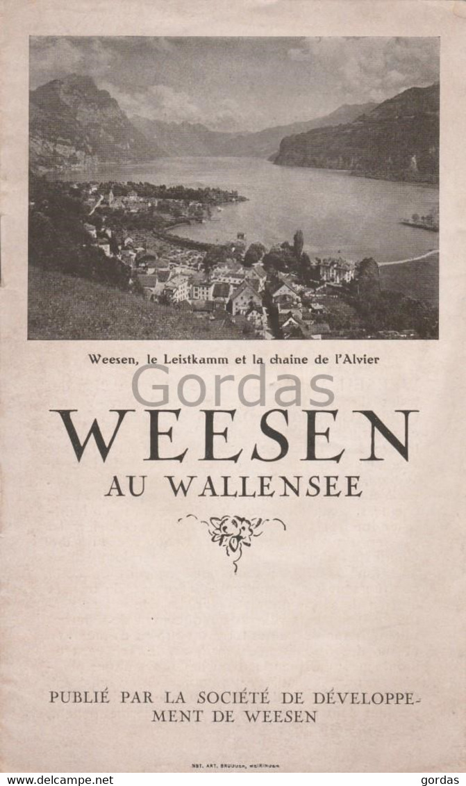 Switzerland - St. Galen - Weesen Au Wallensee - Tourism Brochure - 8 Pages - 115x190mm - Weesen