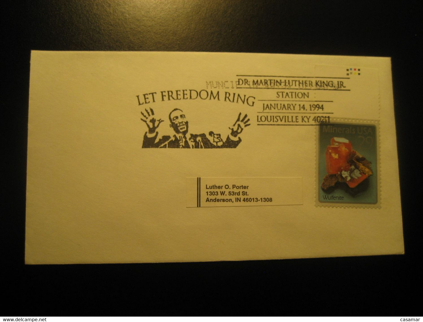 MARTIN LUTHER KING JR. Celebrities Celebrites LOUISVILLE 1994 Cancel Cover USA - Martin Luther King