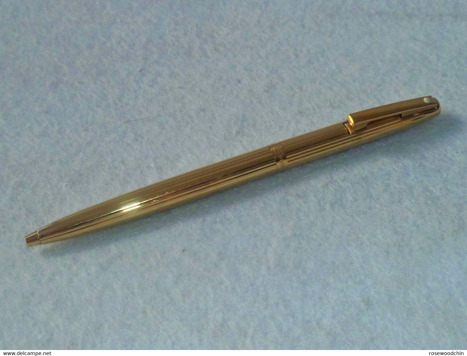 Authentic Vintage 70s' Sheaffer Imperial Gold Electroplated Ball Point Pen (#80) - Stylos