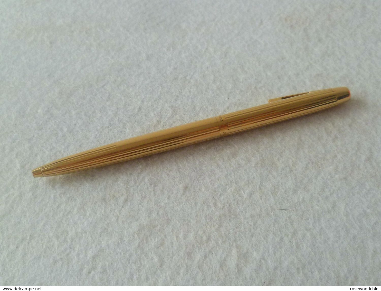 Authentic Vintage 70s' Sheaffer Imperial Gold Electroplated Ball Point Pen (#80) - Stylos