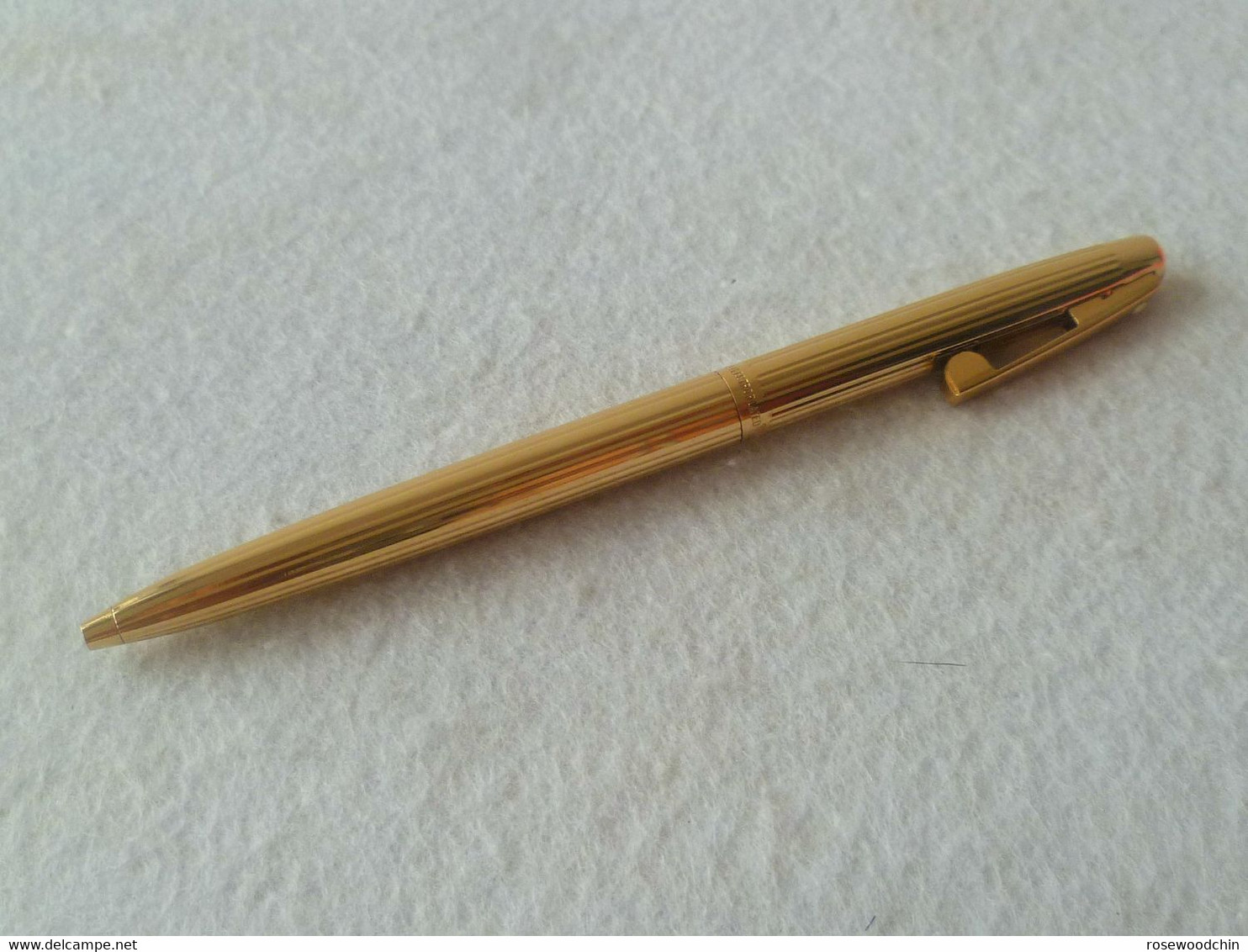 Authentic Vintage 70s' Sheaffer Imperial Gold Electroplated Ball Point Pen (#80) - Stylos