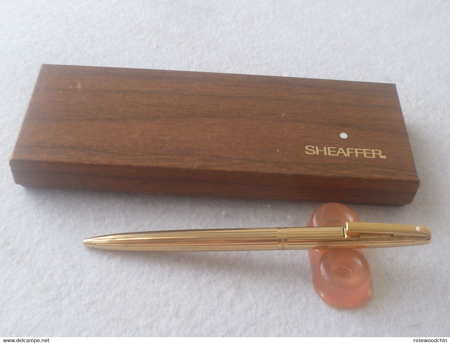 Authentic Vintage 70s' Sheaffer Imperial Gold Electroplated Ball Point Pen (#80) - Stylos