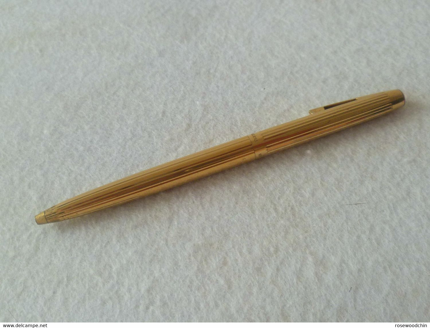 Authentic Vintage 70s' Sheaffer Imperial Gold Electroplated Ball Point Pen (#78) - Stylos