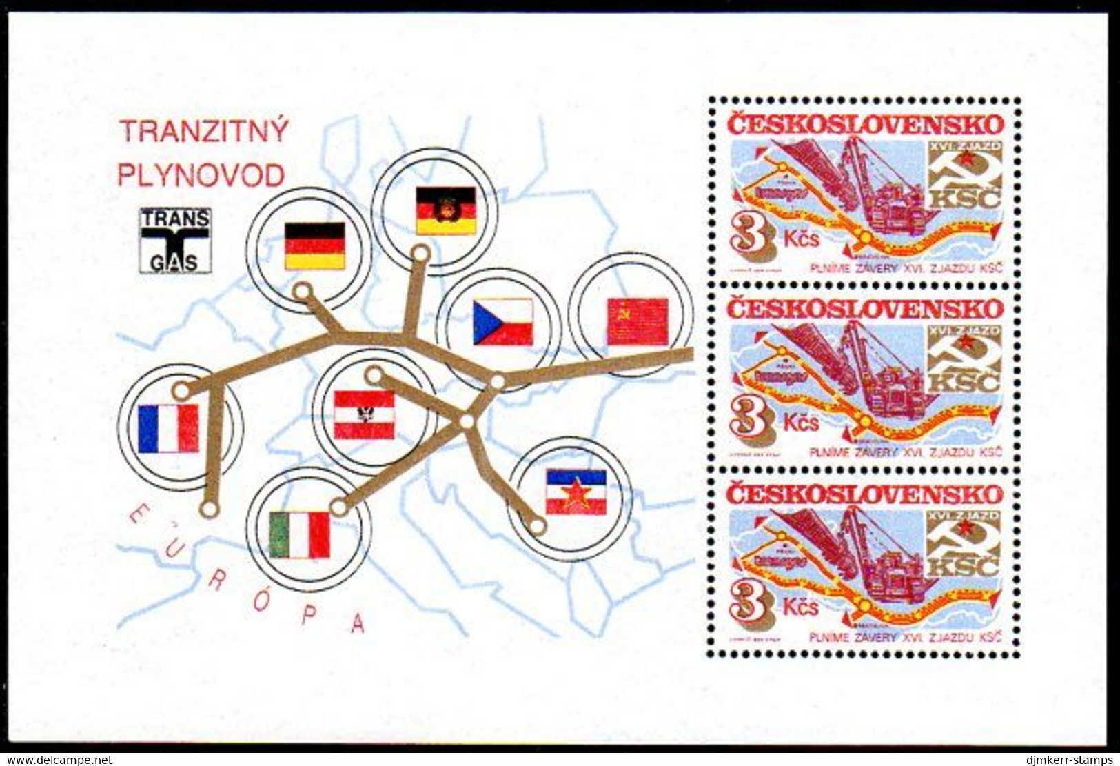 CZECHOSLOVAKIA 1984 Socialist Construction Block MNH / **.  Michel Block 61 - Blokken & Velletjes