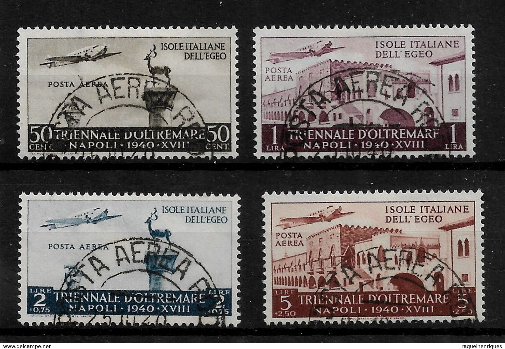 ITALY STAMP - AEGEAN ISLANDS - 1940 Airmail - Exhibition In Napoli SET USED (BA5#88) - Aegean (Autonomous Adm.)