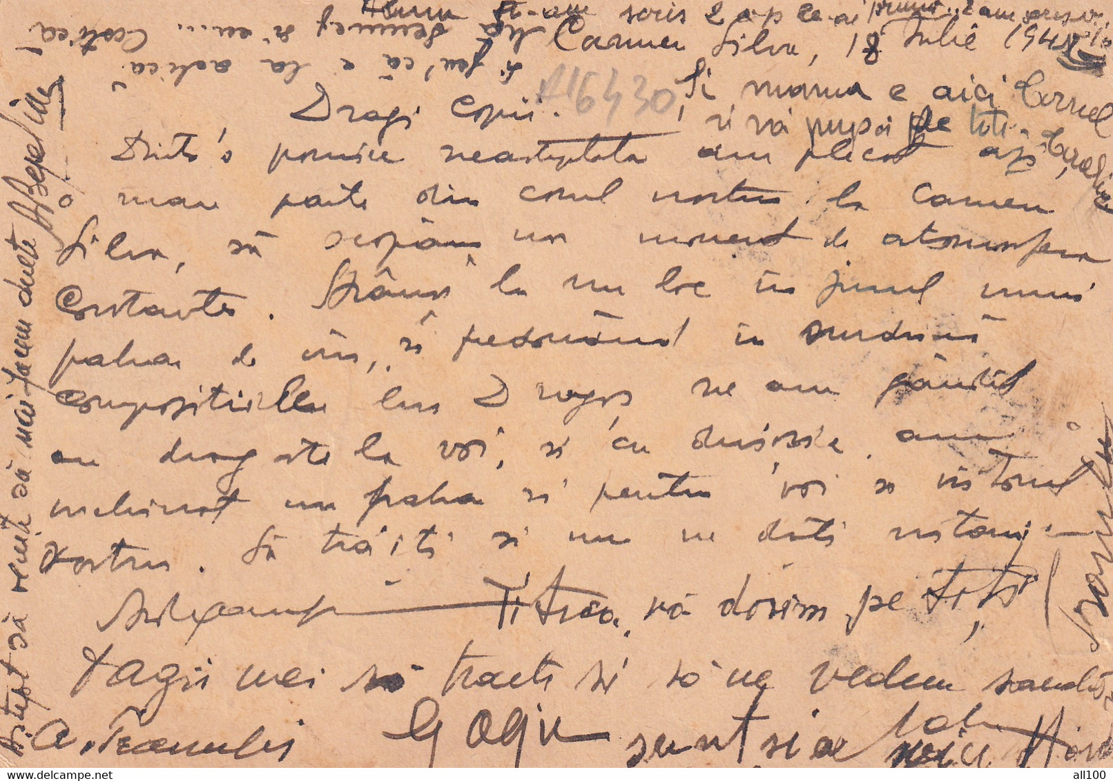 A16430   -   MILITARY LETTER POSTAL STATIONERY KING MICHAEL 10 LEI CENZURAT CONSTANTA USED 1941  SENT TO HUSI - Cartas De La Segunda Guerra Mundial