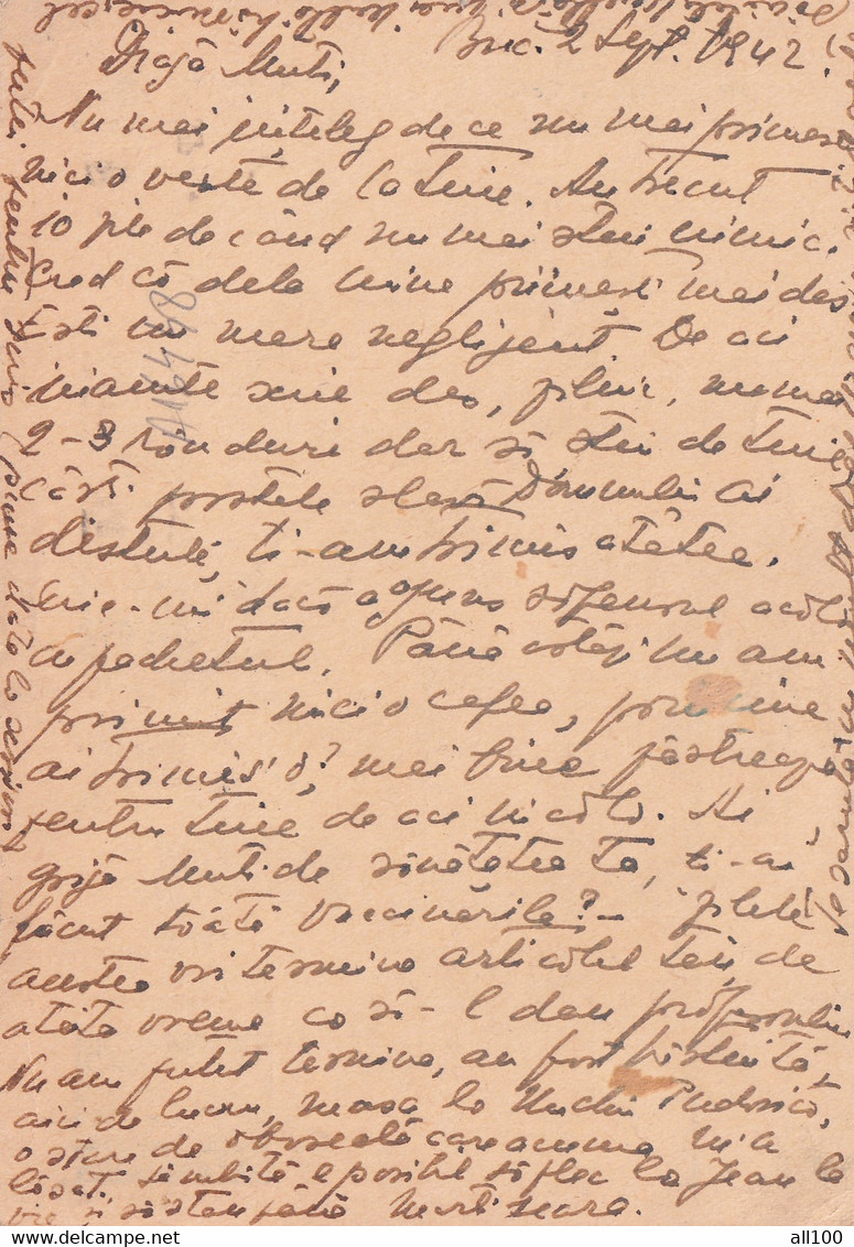 A16448 - MILITARY LETTER POSTAL STATIONERY KING MICHAEL 5 LEI CENZORED BUCURESTI 151 B.1 1942 OFICUL MILITAR NR. 147 - Lettres 2ème Guerre Mondiale